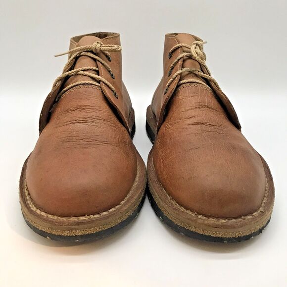 UnionBay Brown Leather Chukka Boots Men\'s 11 Ankle Mid Top Lace-Up Desert Shoes main image 9